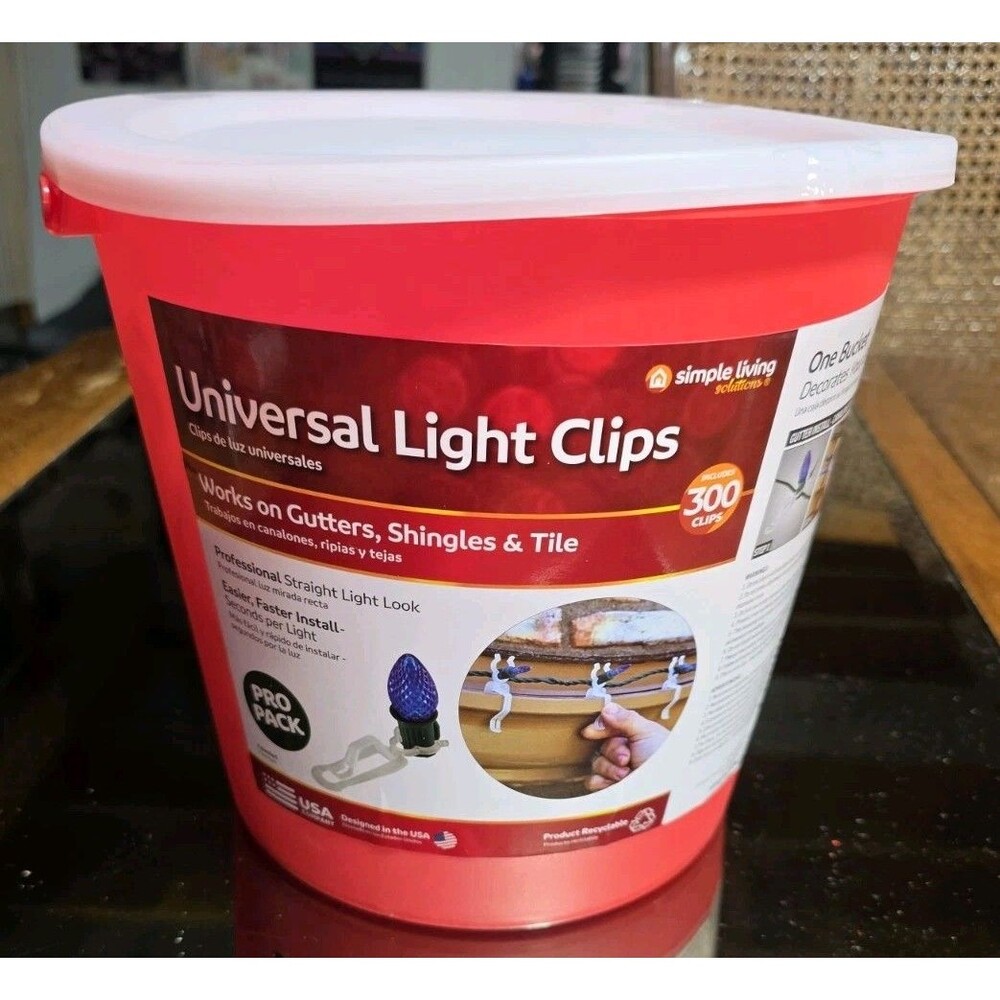 New Simple Living Universal Light Clips (Gutters, Shingles & Tile) 300 Clips